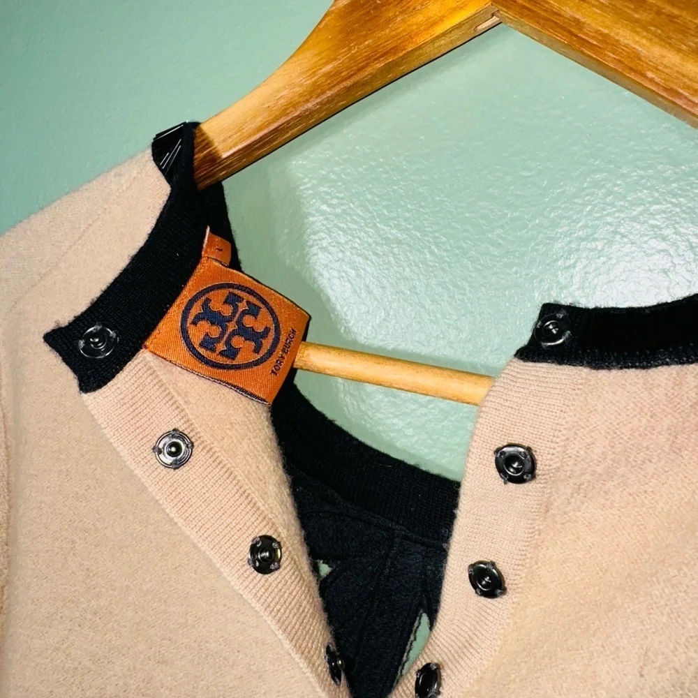 Tory Burch Cream and Black Blouse